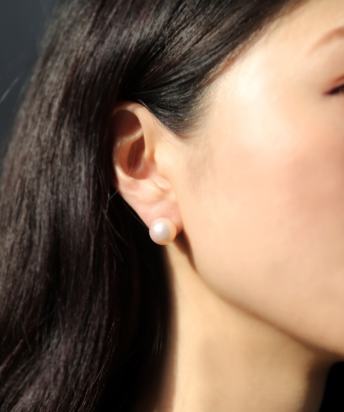 florist（フローリスト）の「つや消しカラーパールピアス（ピアス（両耳用）・レディース・ホワイト/ピンク/グリーン/アイボリー・FREE）」の4枚目の写真