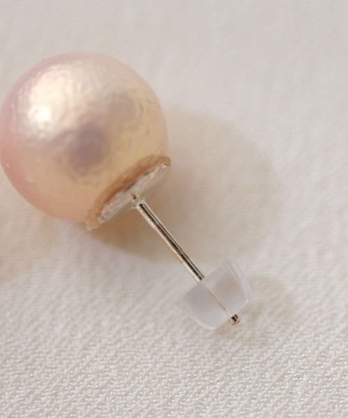 florist（フローリスト）の「つや消しカラーパールピアス（ピアス（両耳用）・レディース・ホワイト/ピンク/グリーン/アイボリー・FREE）」の6枚目の写真