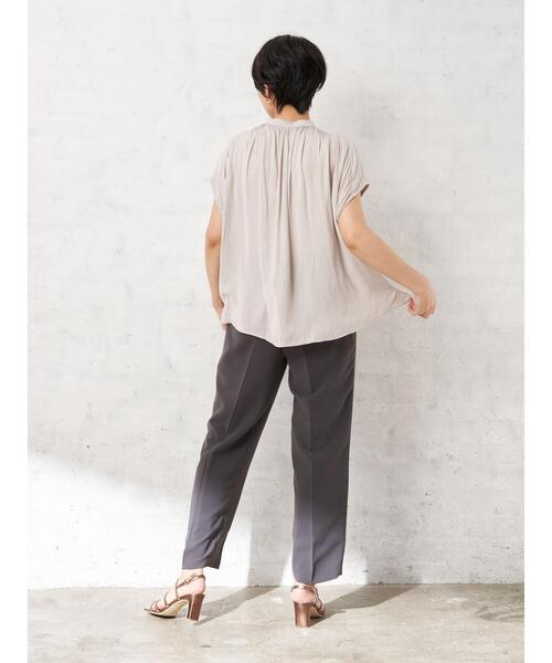 YECCA VECCA(イェッカヴェッカ)の「・タックスリムストレートパンツ*(その他パンツ・レディース・チャコールグレー/グリーン系その他3/ライトグレー・M/S)」の11枚目の写真