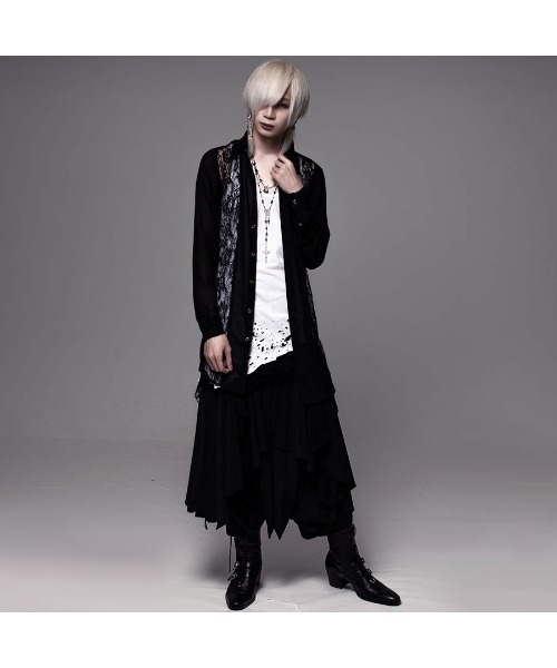 破格　civarize シヴァーライズ　レースシャツ　V系 CIVARIZE（シヴァーライズ）の「『CIVARIZE』レース生地切り替え