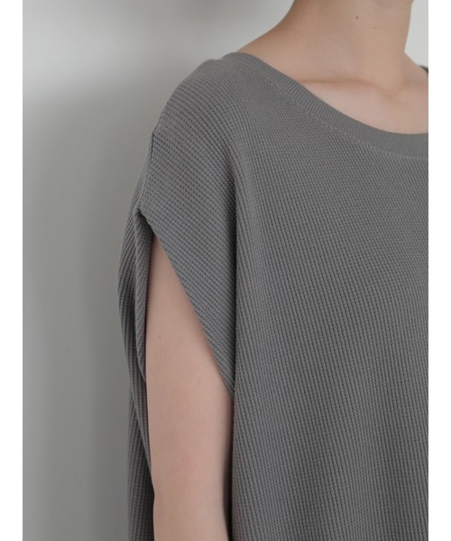 AMERICAN HOLIC(アメリカンホリック)の「フレンチスリーブカットワンピース(ワンピース・レディース・チャコールグレー/アイボリー/モカ・M/L)」の14枚目の写真