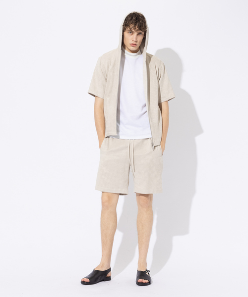 DESIGNWORKS（デザインワークス）の「【セットアップ対応】パンチングスウェード ショーツ（その他パンツ・メンズ・ブラック/ベージュ・44/46/48）」の3枚目の写真