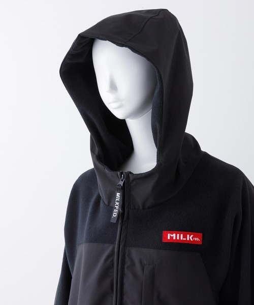 MILKFED.（ミルクフェド）の「HOODED FLEECE LONG JACKET（ブルゾン 