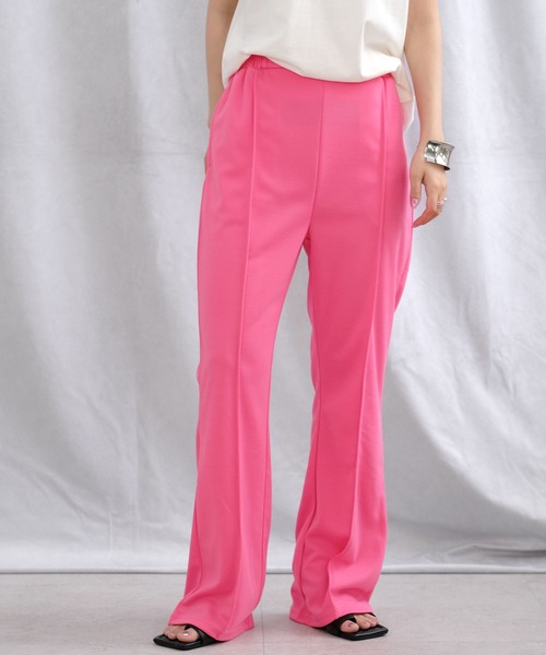 ＡＮＤＪ（アンドジェイ）の「センターシームプレスセミフレアカラーパンツ　スラックス　パンツ（スラックス・レディース・グリーン/レッド/ピンク/ブルー・M）」の3枚目の写真