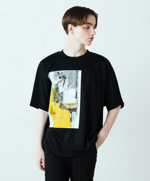 Lui's(ルイス)の「パールプリントドルマンBIGTシャツ(Tシャツ/カットソー・メンズ・ホワイト/ブラック/パープル・FREE)」の2枚目の写真