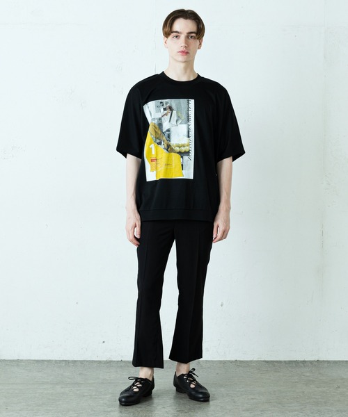 Lui's(ルイス)の「パールプリントドルマンBIGTシャツ(Tシャツ/カットソー・メンズ・ホワイト/ブラック/パープル・FREE)」の8枚目の写真