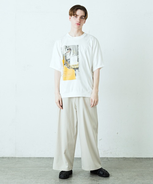 Lui's(ルイス)の「パールプリントドルマンBIGTシャツ(Tシャツ/カットソー・メンズ・ホワイト/ブラック/パープル・FREE)」の9枚目の写真