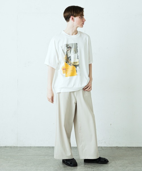 Lui's(ルイス)の「パールプリントドルマンBIGTシャツ(Tシャツ/カットソー・メンズ・ホワイト/ブラック/パープル・FREE)」の22枚目の写真