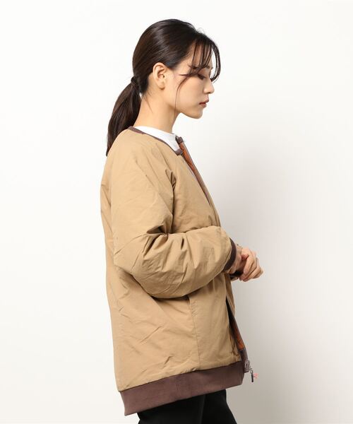 KRIFF MAYER Lady's Collection(クリフメイヤーレディースコレクション)の「ひっくりノーカラーJK(ノーカラージャケット・レディース・ブラック/ベージュ/カーキ/ライトブラウン/セージグリーン・MEDIUM/LARGE)」の6枚目の写真