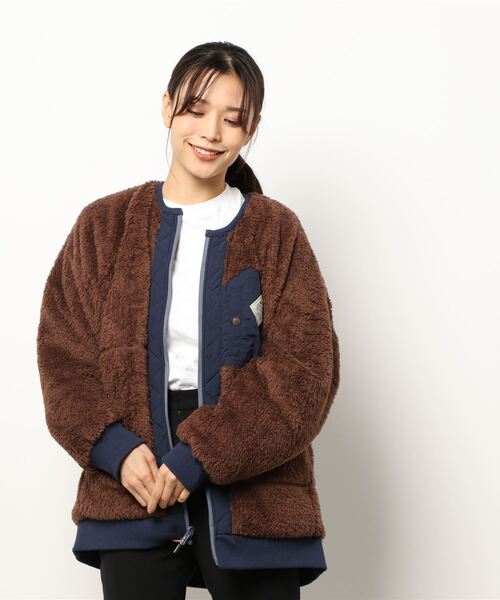 KRIFF MAYER Lady's Collection(クリフメイヤーレディースコレクション)の「ひっくりノーカラーJK(ノーカラージャケット・レディース・ブラック/ベージュ/カーキ/ライトブラウン/セージグリーン・MEDIUM/LARGE)」の1枚目の写真
