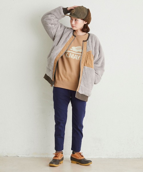 KRIFF MAYER Lady's Collection(クリフメイヤーレディースコレクション)の「ひっくりノーカラーJK(ノーカラージャケット・レディース・ブラック/ベージュ/カーキ/ライトブラウン/セージグリーン・MEDIUM/LARGE)」の16枚目の写真