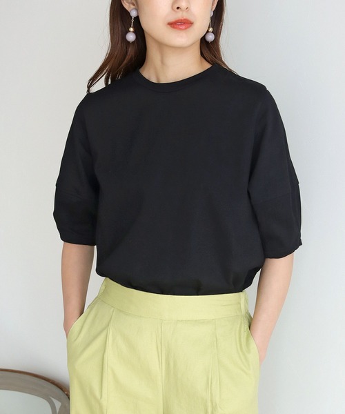 HER CLOSET（ハークローゼット）の「【shemoshelly】ランタンスリーブTシャツ（Tシャツ/カットソー・レディース・ホワイト/ブラック/カーキ/ブルー/アッシュブラウン・M）」の11枚目の写真