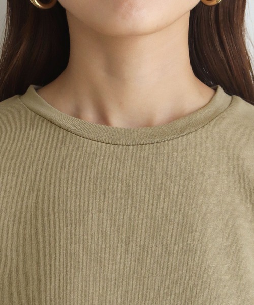 HER CLOSET（ハークローゼット）の「【shemoshelly】ランタンスリーブTシャツ（Tシャツ/カットソー・レディース・ホワイト/ブラック/カーキ/ブルー/アッシュブラウン・M）」の21枚目の写真