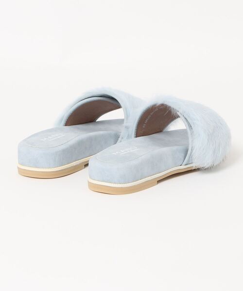 manu（マニュ）の「【高機能】ファー付きショッパーサンダル（サンダル・レディース・ライトブルー/ライトベージュ・24cm/23cm/23.5cm）」の4枚目の写真