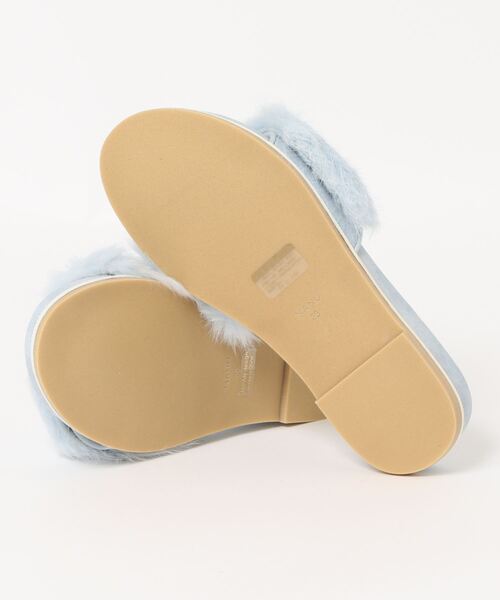 manu（マニュ）の「【高機能】ファー付きショッパーサンダル（サンダル・レディース・ライトブルー/ライトベージュ・24cm/23cm/23.5cm）」の3枚目の写真