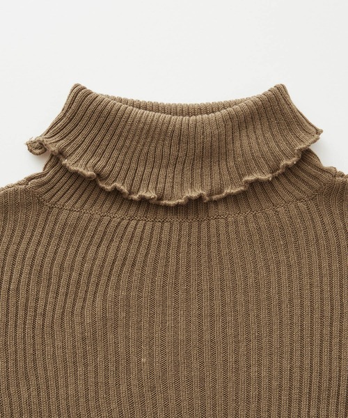 PURIL（ピュリル）の「【PURIL】リブメロータートルネックニット（ニット/セーター・レディース・ブラック/グリーン/アイボリー/モカ・S/M）」の15枚目の写真