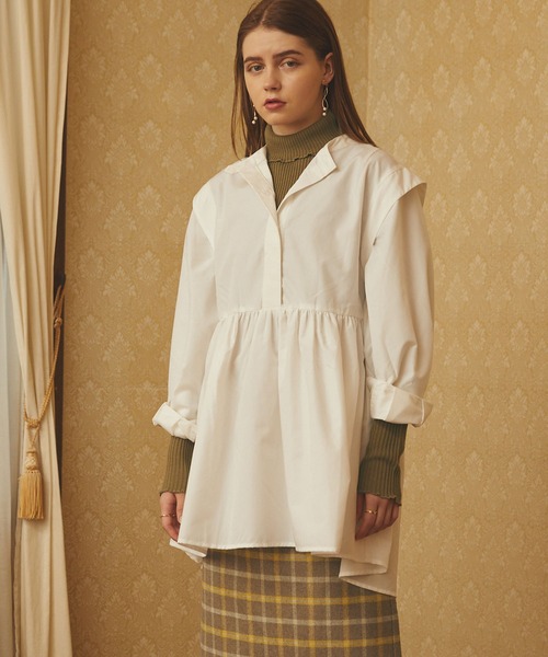 PURIL（ピュリル）の「【PURIL】リブメロータートルネックニット（ニット/セーター・レディース・ブラック/グリーン/アイボリー/モカ・S/M）」の21枚目の写真