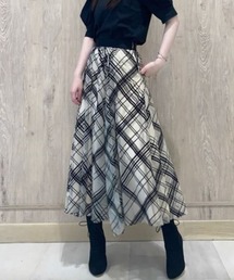 CELFORD 24AW バルーンチェックスカート Official限定価格】ベルト付きチェックバルーンスカート – frunco
