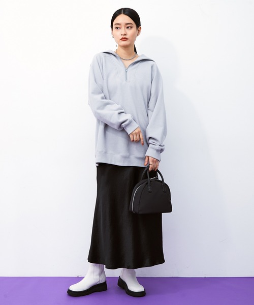 ADAM ET ROPE'(アダムエロペ)の「【WEB限定】中綿ラウンドミニボストン(ボストンバッグ・レディース・ブラック/オフホワイト/オレンジ・FREE)」の14枚目の写真