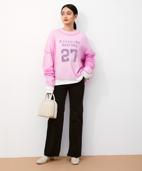 ADAM ET ROPE'(アダムエロペ)の「【WEB限定】中綿ラウンドミニボストン(ボストンバッグ・レディース・ブラック/オフホワイト/オレンジ・FREE)」の6枚目の写真