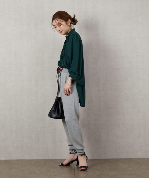 FREAK'S STORE（フリークスストア）の「▽【WEB限定】ニットジョガーパンツ（その他パンツ・レディース・ナチュラル/グレー/ブラック/ブルー/グリーン/ベージュ/レッド・SMALL/MEDIUM）」の10枚目の写真