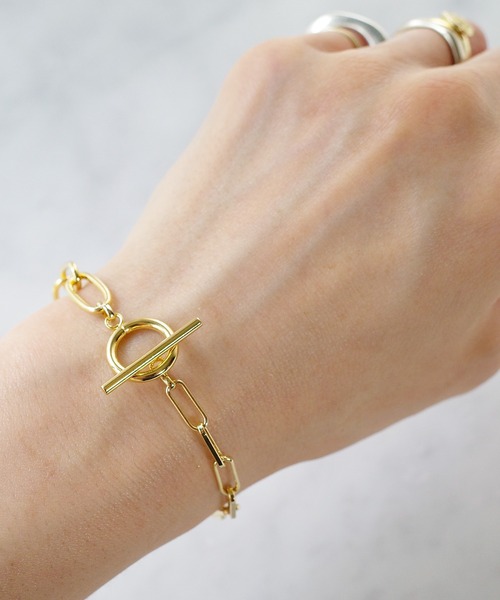 SIGNAL(シグナル)の「【SIGNAL/シグナル】Gradient Mix Chain Bracelet/ チェーンブレスレット(ブレスレット・レディース・ゴールド・16.5cm)」の5枚目の写真