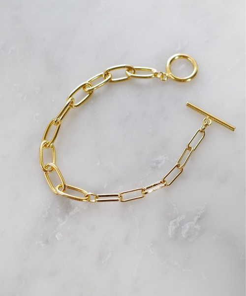 SIGNAL(シグナル)の「【SIGNAL/シグナル】Gradient Mix Chain Bracelet/ チェーンブレスレット(ブレスレット・レディース・ゴールド・16.5cm)」の3枚目の写真