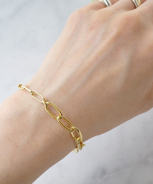 SIGNAL(シグナル)の「【SIGNAL/シグナル】Gradient Mix Chain Bracelet/ チェーンブレスレット(ブレスレット・レディース・ゴールド・16.5cm)」の4枚目の写真