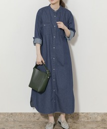 URBAN RESEARCH Sonny Label | デニムノーカラーシャツワンピース(ワンピース)