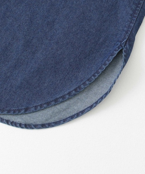 URBAN RESEARCH Sonny Label（アーバンリサーチサニーレーベル）の「デニムノーカラーシャツワンピース（ワンピース・レディース・ブルー/インディゴブルー・FREE）」の18枚目の写真