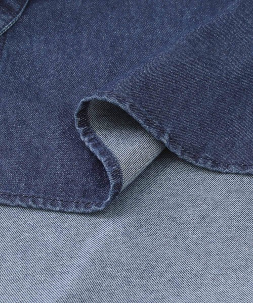 URBAN RESEARCH Sonny Label（アーバンリサーチサニーレーベル）の「デニムノーカラーシャツワンピース（ワンピース・レディース・ブルー/インディゴブルー・FREE）」の14枚目の写真