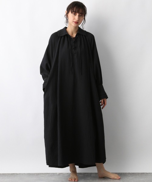 e/rm（イーアールエム）の「【e/rm】ダブルガーゼマキシワンピース 236472（ワンピース・レディース・オフホワイト/ブラック・FREE）」の20枚目の写真