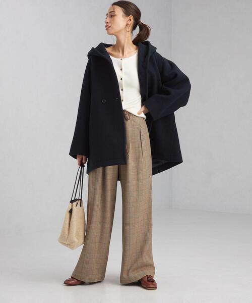 green label relaxing(グリーンレーベルリラクシング)の「オルマイパンツ ウラキモウ ワイド -マシーンウォッシャブル・ストレッチ・防シワ・帯電防止-(その他パンツ・レディース・ホワイト/ブラック/その他1/コバルトブルー/ピンク・44/40/38/42/36/34)」の14枚目の写真