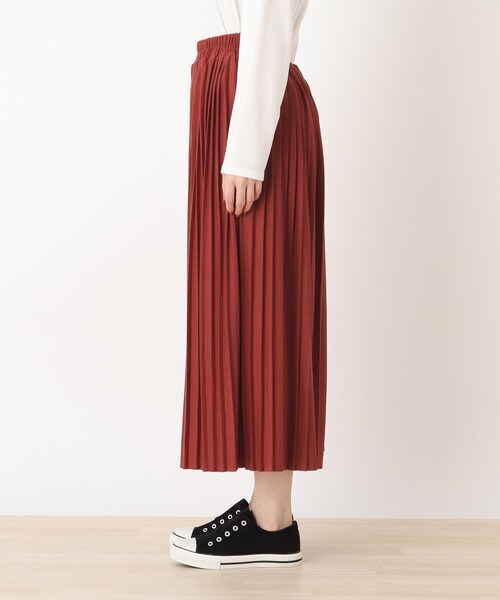 Cutie Blonde(キューティーブロンド)の「◆【吸湿発熱/S-LL】すそくるっプリーツパンツ(その他パンツ・レディース・カーキ/レンガ/チャコールグレー/ブラック/ブラウン系その他・03/01/04/02)」の7枚目の写真