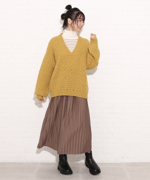 Cutie Blonde(キューティーブロンド)の「◆【吸湿発熱/S-LL】すそくるっプリーツパンツ(その他パンツ・レディース・カーキ/レンガ/チャコールグレー/ブラック/ブラウン系その他・03/01/04/02)」の16枚目の写真