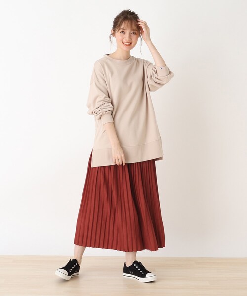 Cutie Blonde(キューティーブロンド)の「◆【吸湿発熱/S-LL】すそくるっプリーツパンツ(その他パンツ・レディース・カーキ/レンガ/チャコールグレー/ブラック/ブラウン系その他・03/01/04/02)」の17枚目の写真