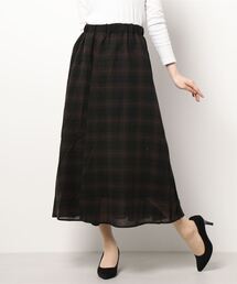 Samansa Mos2 blue | チェック柄スカート(スカート)