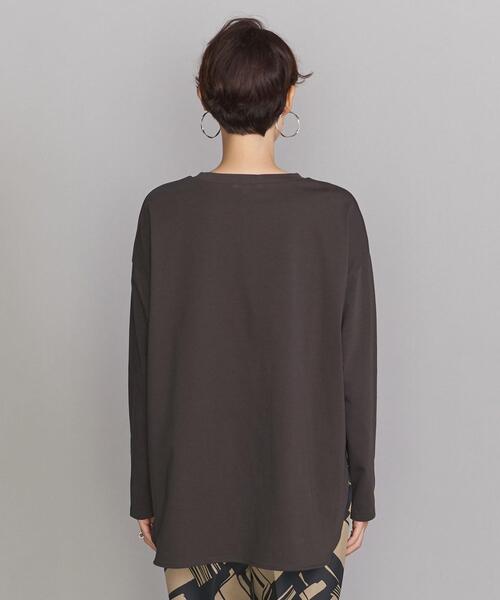 BEAUTY&YOUTH UNITED ARROWS（ビューティーアンドユースユナイテッドアローズ）の「BY シャツテール ロングスリーブ カットソー（Tシャツ/カットソー・レディース・ホワイト/ベージュ/ダークグレー・FREE）」の6枚目の写真