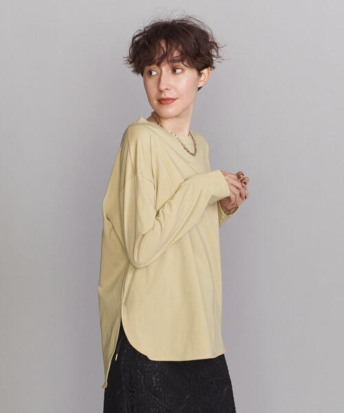 BEAUTY&YOUTH UNITED ARROWS（ビューティーアンドユースユナイテッドアローズ）の「BY シャツテール ロングスリーブ カットソー（Tシャツ/カットソー・レディース・ホワイト/ベージュ/ダークグレー・FREE）」の10枚目の写真