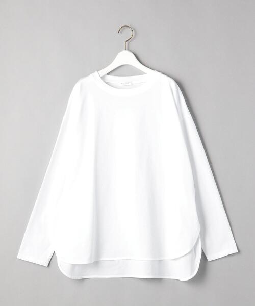 BEAUTY&YOUTH UNITED ARROWS（ビューティーアンドユースユナイテッドアローズ）の「BY シャツテール ロングスリーブ カットソー（Tシャツ/カットソー・レディース・ホワイト/ベージュ/ダークグレー・FREE）」の16枚目の写真