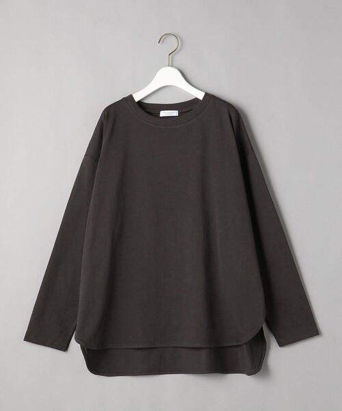 BEAUTY&YOUTH UNITED ARROWS（ビューティーアンドユースユナイテッドアローズ）の「BY シャツテール ロングスリーブ カットソー（Tシャツ/カットソー・レディース・ホワイト/ベージュ/ダークグレー・FREE）」の14枚目の写真