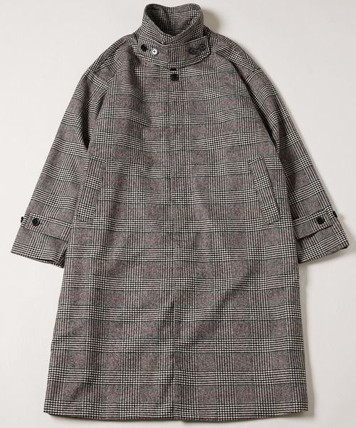 AIVER（アイバー）の「AIVER　チェックカバードステンカラーコート（ステンカラーコート・メンズ・カーキ/ホワイト×ブラック・MEDIUM/LARGE）」の16枚目の写真