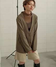 【WEB限定】配色パイピングカラーレスジャケット