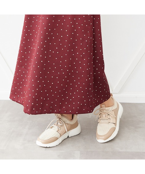 JELLY BEANS（ジェリービーンズ）の「ケーブルニットスニーカー(215-40038)JELLY BEANS(ジェリービーンズ)（スニーカー・レディース・ブラック/ブラウン/アイボリー・S/M/L）」の6枚目の写真