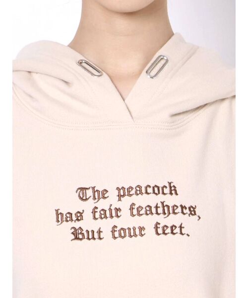 EVRIS（エヴリス）の「レタリングオーバーサイズスウェットフーディ（パーカー・レディース・アイボリー/ブラック/ブルー・FREE）」の13枚目の写真