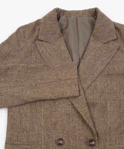 ユナイテッドアローズ　グレンチェック　ダブルジャケット UNITED ARROWS green label relaxing｜<EMMEL REFINES>EM グレン