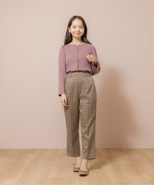 flower（フラワー）の「リングリブロングスリーブ（Tシャツ/カットソー・レディース・ピンク/アイボリー・FREE）」の16枚目の写真