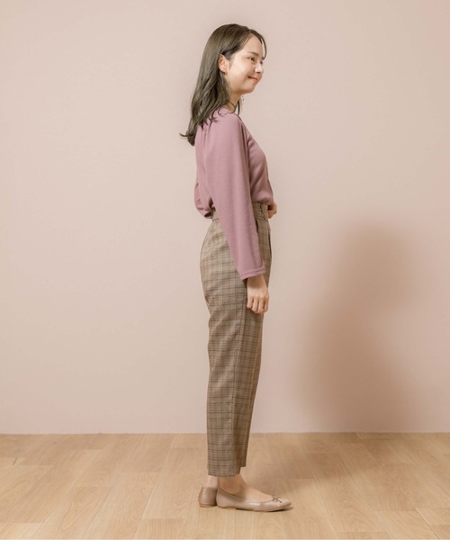 flower（フラワー）の「リングリブロングスリーブ（Tシャツ/カットソー・レディース・ピンク/アイボリー・FREE）」の17枚目の写真