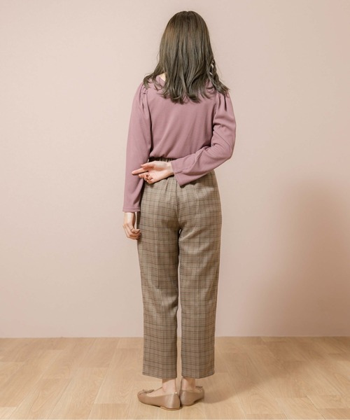 flower（フラワー）の「リングリブロングスリーブ（Tシャツ/カットソー・レディース・ピンク/アイボリー・FREE）」の18枚目の写真