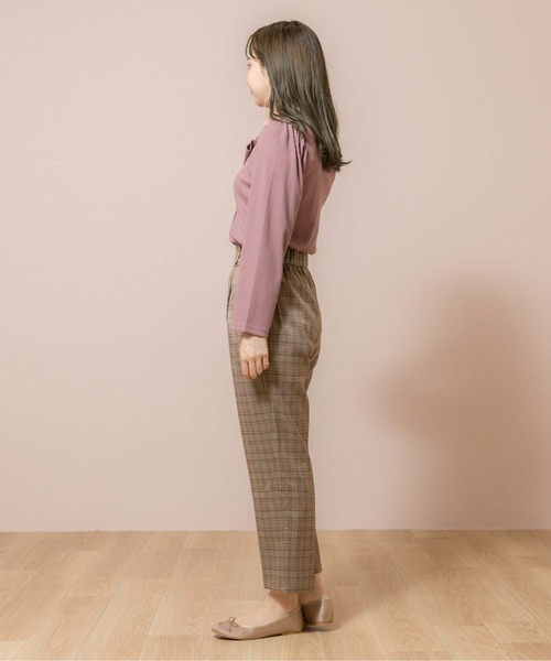 flower（フラワー）の「リングリブロングスリーブ（Tシャツ/カットソー・レディース・ピンク/アイボリー・FREE）」の19枚目の写真